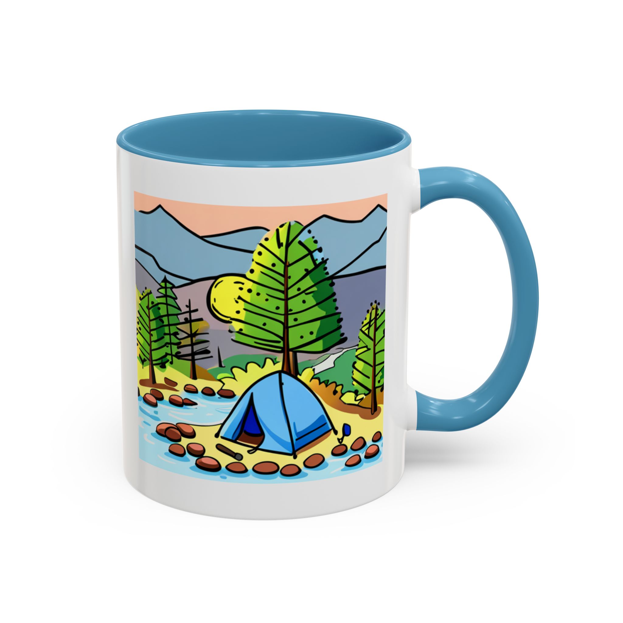 I Poop in the Woods Accent Coffee Mug (11, 15oz)