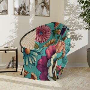 Flower Velveteen Microfiber Blanket