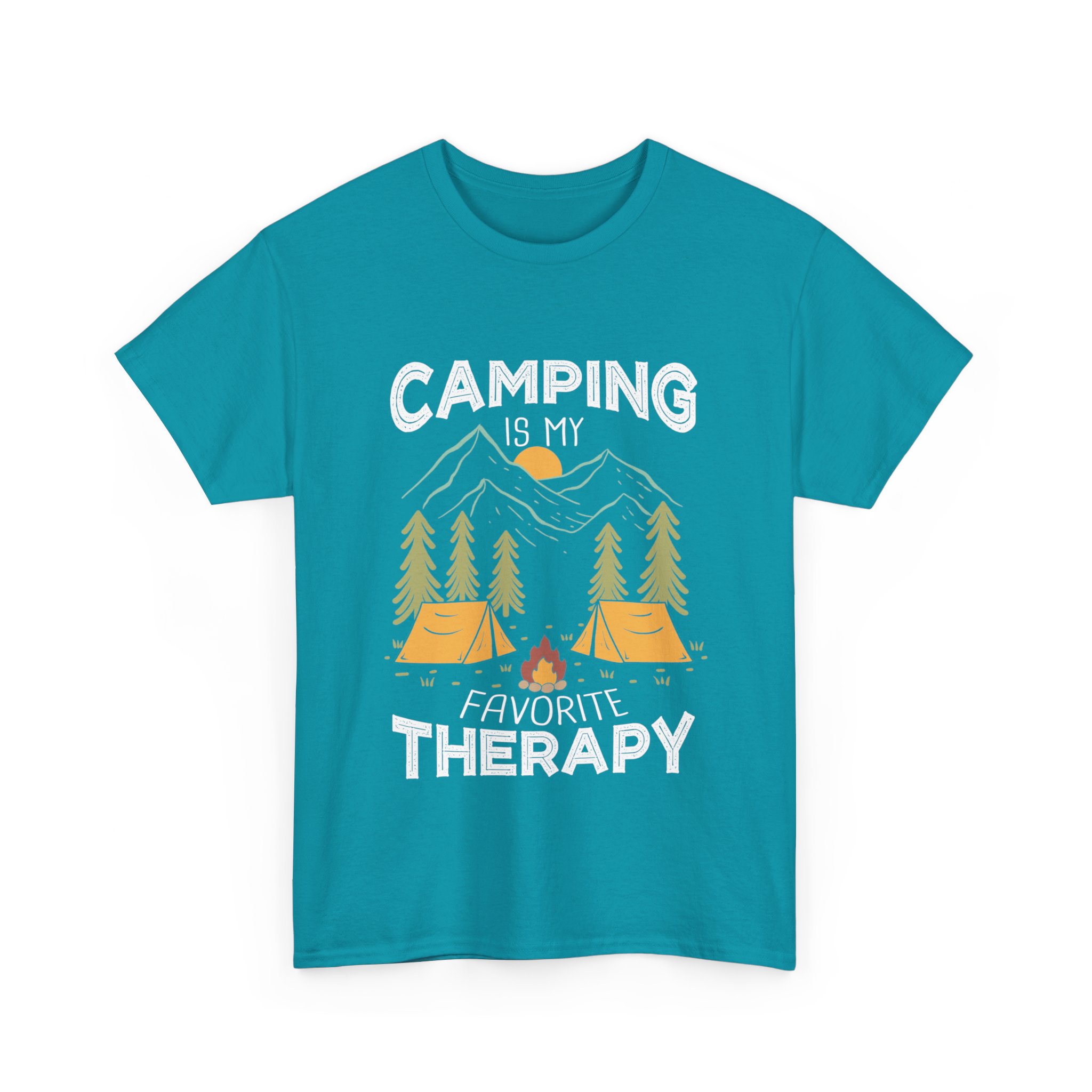 Camping is My Favroite Therapy Unisex Heavy Cotton Tee