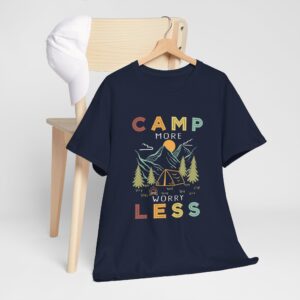 Camp More, Worry Less Unisex Heavy Cotton Tee